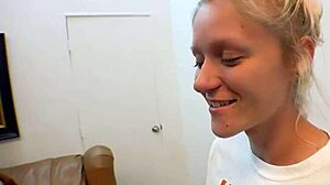 Lovely ginger Luna Parish and blonde Sassy rub shaved pussies and lick to bliss