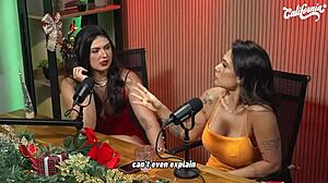 three horny brazilian milfs strip tease with toys in california studio