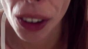 Candie cross bites lip sliding tiny ass onto shaft raw anal bounce