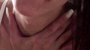 Candie cross bites lip sliding tiny ass onto shaft raw anal bounce