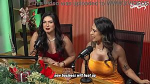 three horny brazilian milfs strip tease with toys in california studio