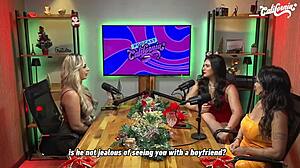 three horny brazilian milfs strip tease with toys in california studio