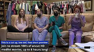 dr tampa teases nova maverick's shaved pussy with ultrasound backstage in hospital