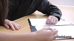 oh man that sweet bookworm teen gets teased hard by old guys then banged