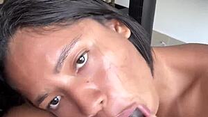 Watch me record sucking this big cock deep down my throat - your amateur couple fantasy with Nysdel!