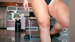 try not to cum watching strong muscular milf kortney olson's thick athletic ass shake in this hot compilation