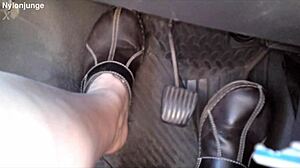 zeraphine73's best car feet socks shoes toes tease