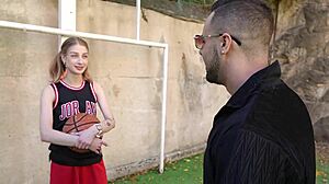 i stretched that basketball girl's tight pussy with my huge cock quick