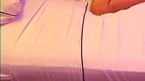 young busty latina in lingerie gives cuckold voyeur show to boyfriend with old man's monster cock and banana
