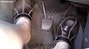 zeraphine73's best car feet socks shoes toes tease