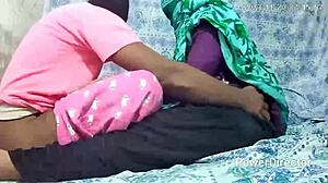 Indian teacher bends over for student's thick cock in bedroom, switching to wild doggystyle anal.