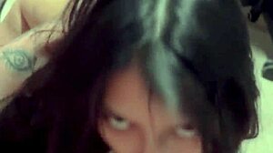 Meg Vicious Latina Deepthroats Giant Cock Rides Hard