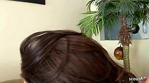 Slim Latina Milf Wife's Perfect Body Shakes in First-Time Lesbian Dildo Ride to Explosive Orgasms