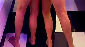 young busty latina in lingerie gives cuckold voyeur show to boyfriend with old man's monster cock and banana