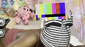 PETITE EBONY MIDGET GAGS BBC ON HOMEMADE FLORIDA SOFA