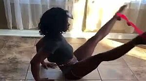 check out this amateur babe twisting into wild flexible positions solo