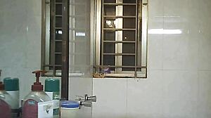you spying on this fat indian bbw's huge natural tits shower?