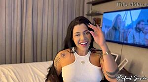 athletic latina neighbor's huge tits bounce as i ram her tight pussy and explode in her mouth!