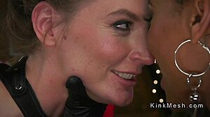 hey girls bound tight in lesbian torment get anal fucked hard together