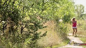 Blonde Slut Bent Over for Quickie Assfuck by River in 4K