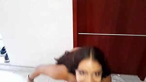 Skinny latina hermanastra begs for rough homemade doggystyle pounding