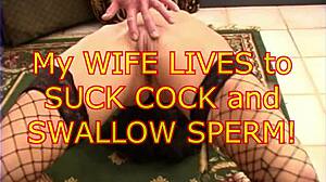 Wife's Wild Blowbang: Swallows Every Cum Load!