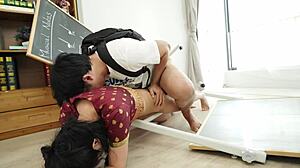 Indian teacher's cute face hides total horniness