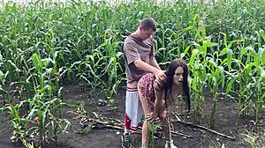 i fucked my horny stepsister hard in the rainy cornfield and creamed her ass