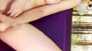 Sexy Russian Webcam Teen Rips Clothes for Tit-Teasing Masturbation