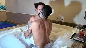 pounding curvy marybutt's wet pussy deep in the steamy hydro pool