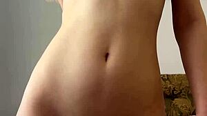petite maiskii skinny teen shows perfect shaved body fingering tight pussy with toys