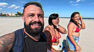 our wild beach swingers dominate hot newbie raquel in open orgy