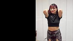 BD SM Goth Latina Slut's Porn Casting: Huge Monster Cock Creampie Fills Teen Pussy