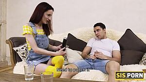 Sis porn babe tempts rich stepbrother into bound play