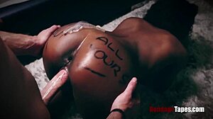 stranger pounds lola chanel's ebony ass in rough bondage