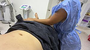 Real Masseuse Teases with Forbidden Ass Groping Session