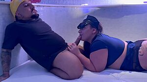 tiny dude punishes cop's tight ass creampie after arrest fuck