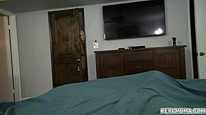 Wow busty milf London River backs pussy on stepson's monster cock!