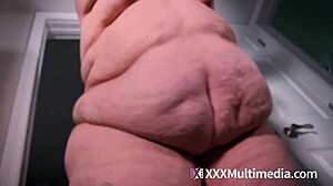 ssbbw ivy davenport's massive belly jiggles wildly during fat fetish play