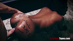 stranger pounds lola chanel's ebony ass in rough bondage