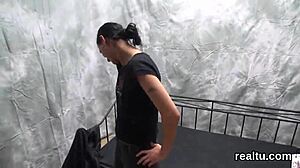 Czech teen 18+ie seduced and POV drilled hard in shopping centre!