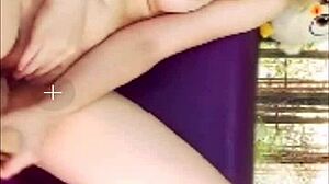 Sexy Russian Webcam Teen Rips Clothes for Tit-Teasing Masturbation