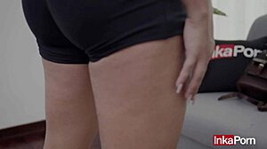 michelle zurita reveals shift from candy vendor to curvy latina porn sensation in steamy casting.