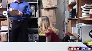 i catch this small tits teen shoplifter and ram her tight throat with my monster cock