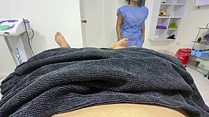 Real Masseuse Teases with Forbidden Ass Groping Session