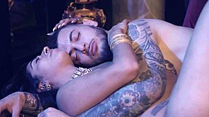 Queen Jasmine Sherni teases prince Adonis with footjob foreplay and tight pussy ride