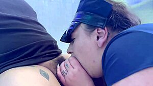 tiny dude punishes cop's tight ass creampie after arrest fuck
