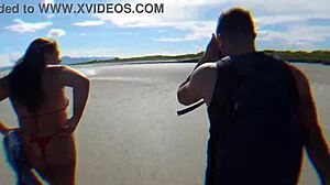 our wild beach swingers dominate hot newbie raquel in open orgy