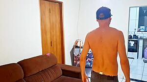 Daddy catches stepdaughter masturbating and rips clothes for hard punishment banging