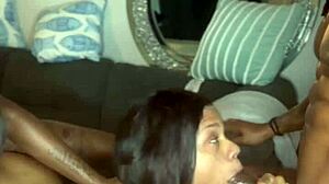Freaky Ebony Skinny Whore Double Penetration Threesome Squirting Rough